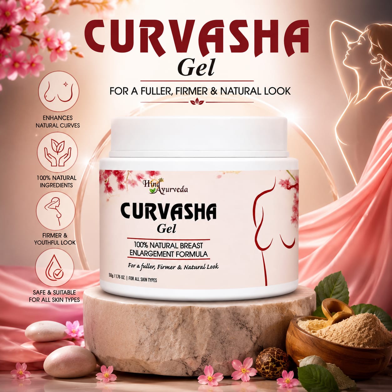 Curvasha Women’s Bust Care Gel | Firming, Toning & Skin Nourishing Formula