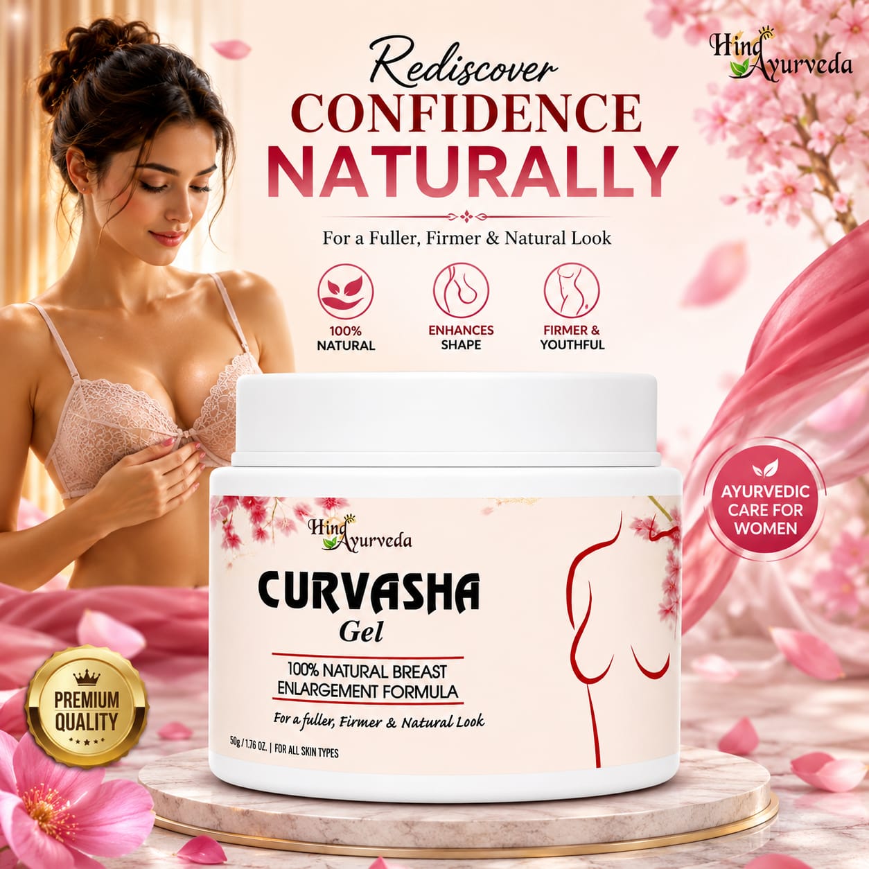 Curvasha Women’s Bust Care Gel | Firming, Toning & Skin Nourishing Formula