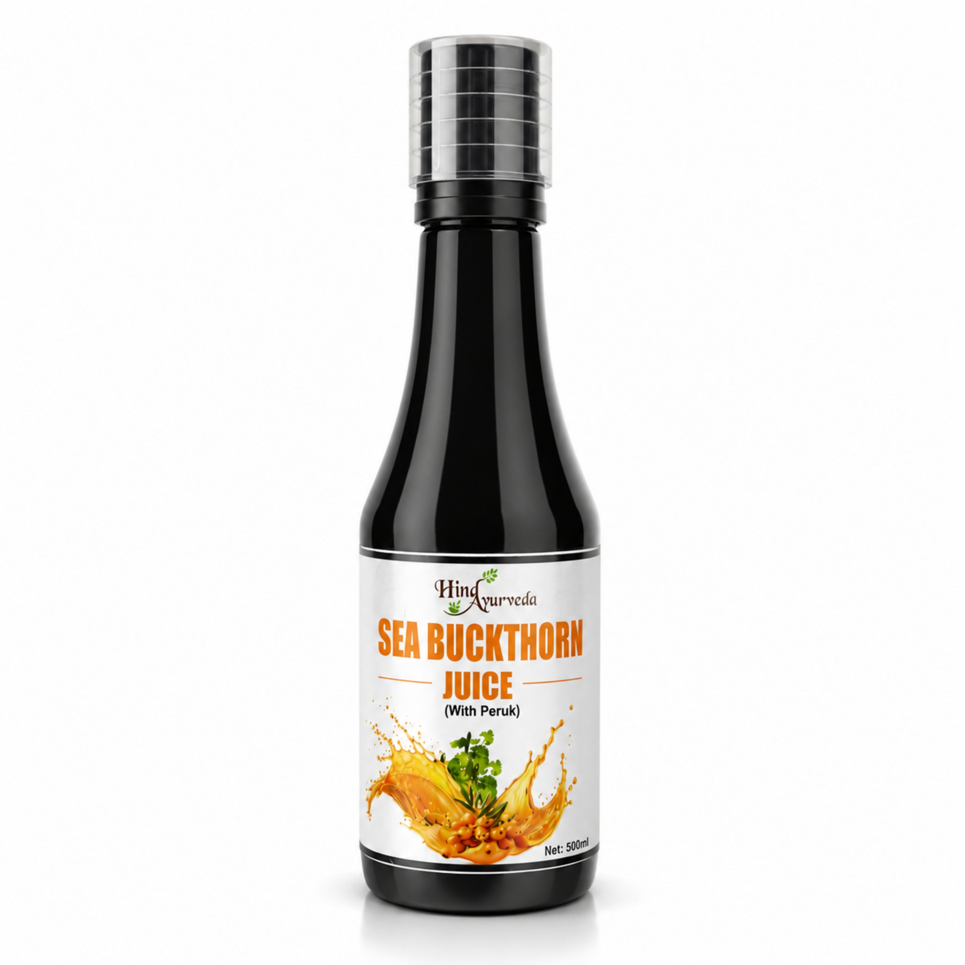 Hind Ayurveda Sea Buckthorn Juice  ( without pulp ) 500ml | Rich in Omega 3, 6, 7 & 9 | No Added Sugar
