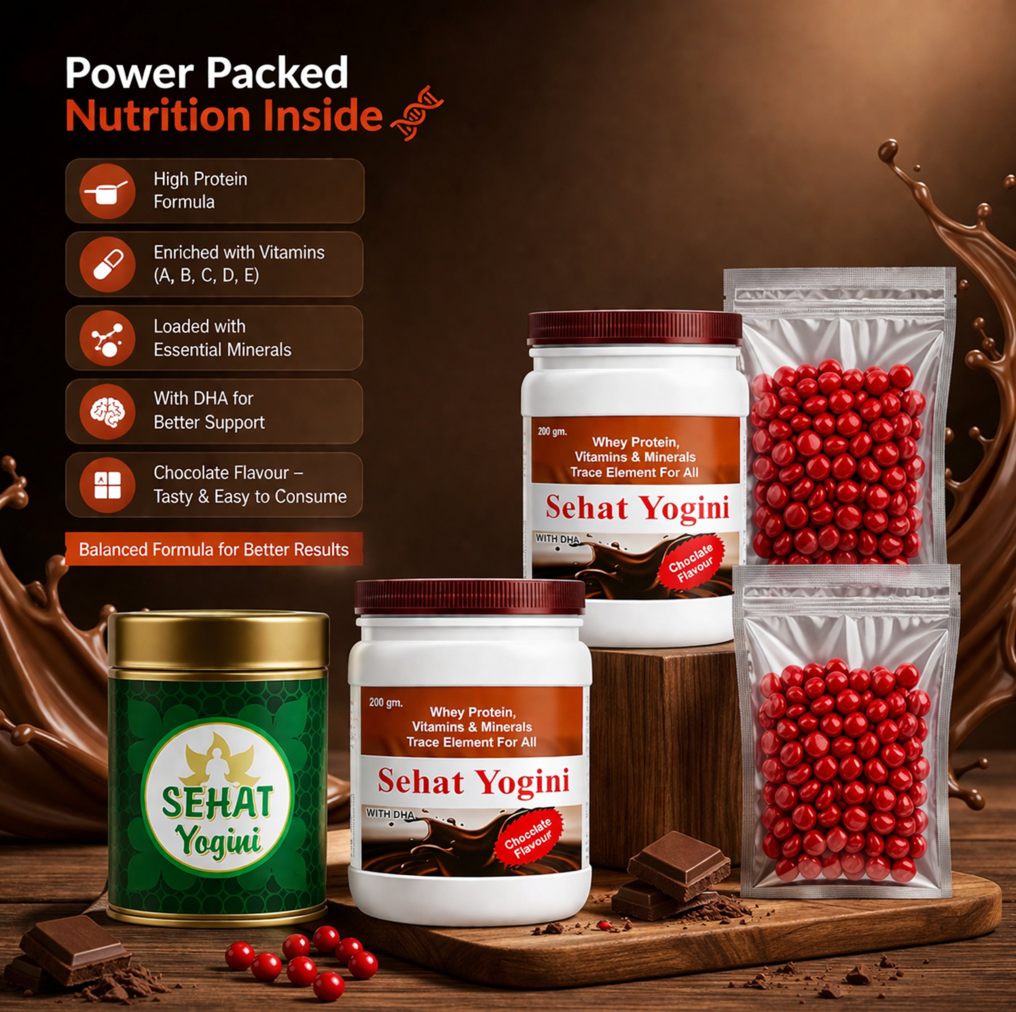 Sehat Yogini 5 Product Combo Kit | Ayurvedic Weight Gain Support Kit for Women