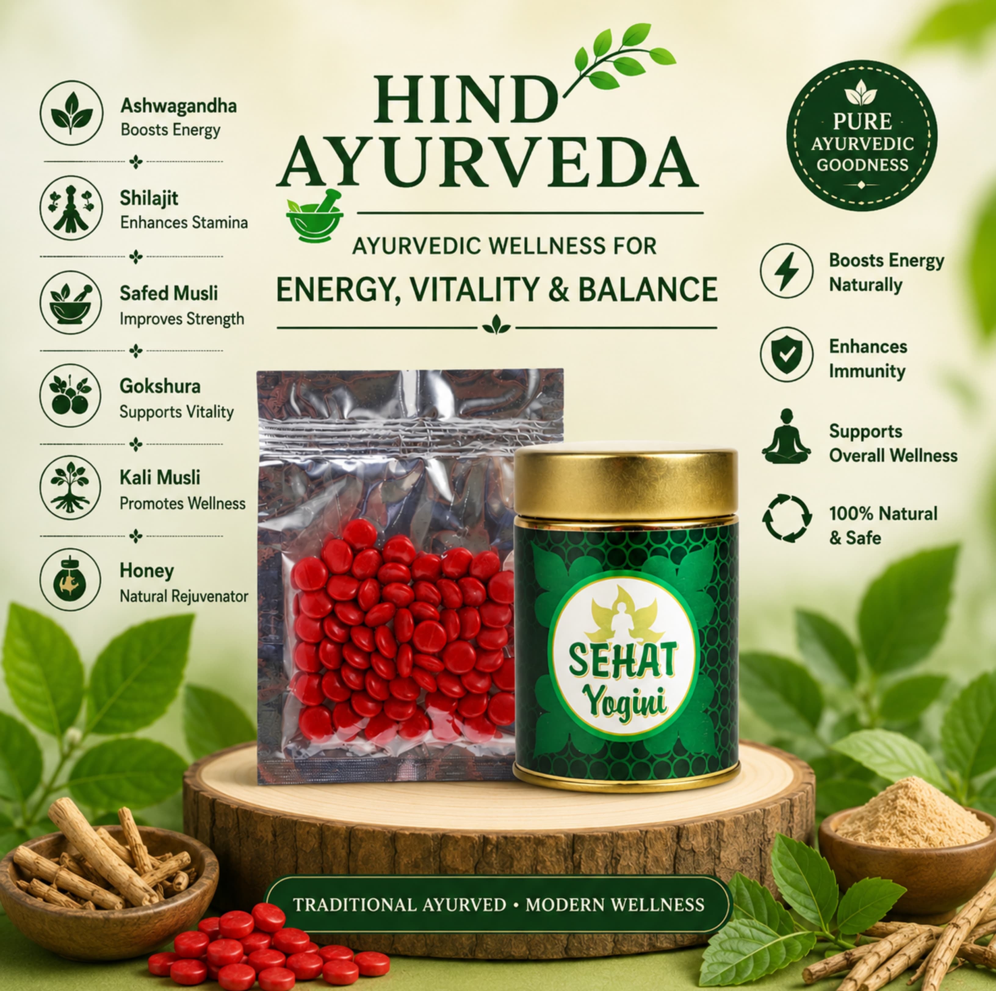 Sehat Yogini Weight Gain Combo | Ayurvedic Weight Gain Powder