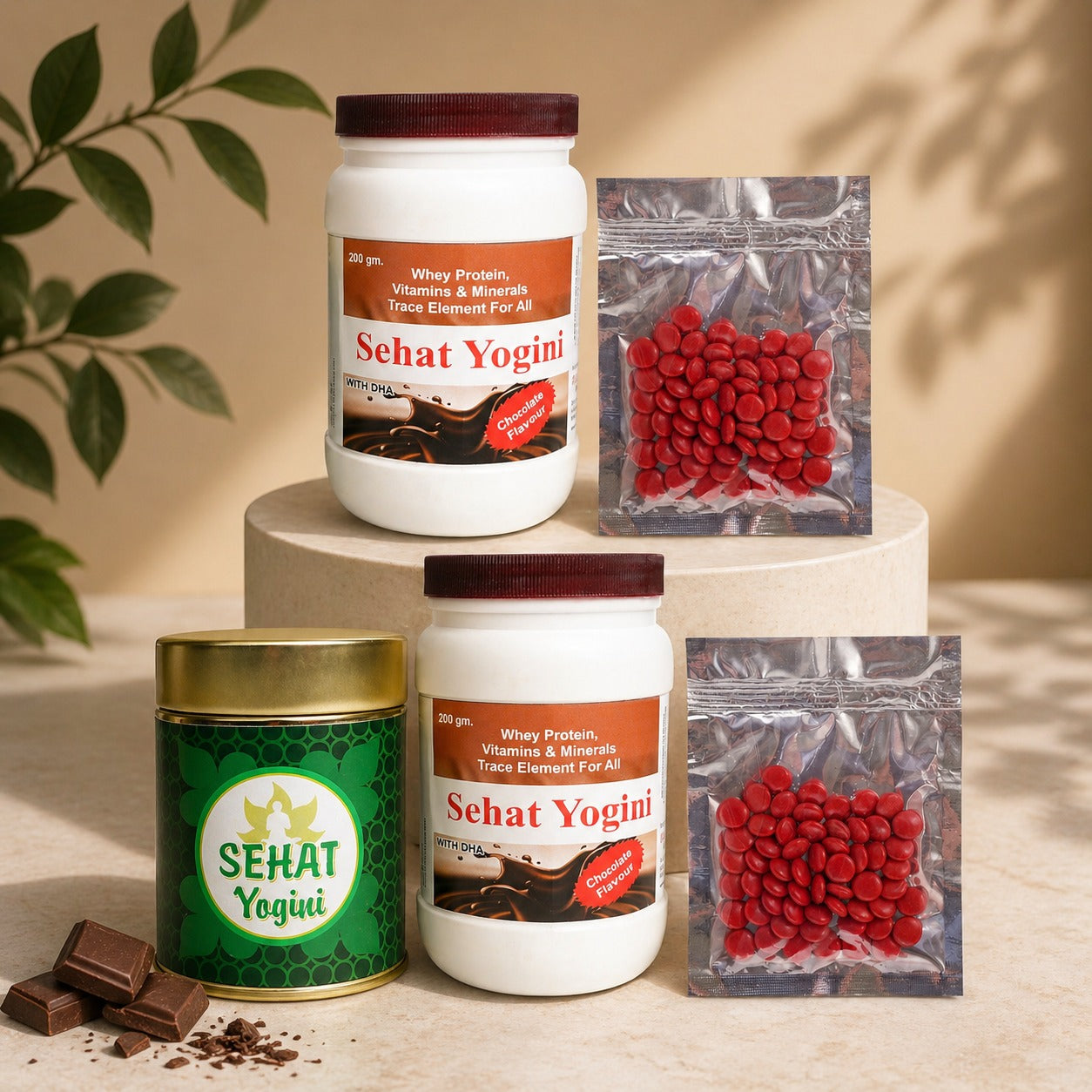 Sehat Yogini Premium Wellness Combo Pack (Protein + Herbal Tablets – Double Pack)